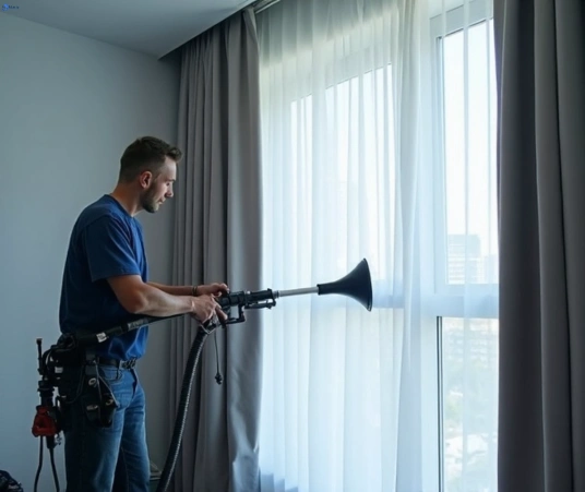 Professional commercial curtain cleaning process equipment Matty Curtain Cleaning lawnton