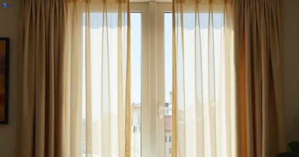 Dusty and dull curtains in lawnton before steam cleaning